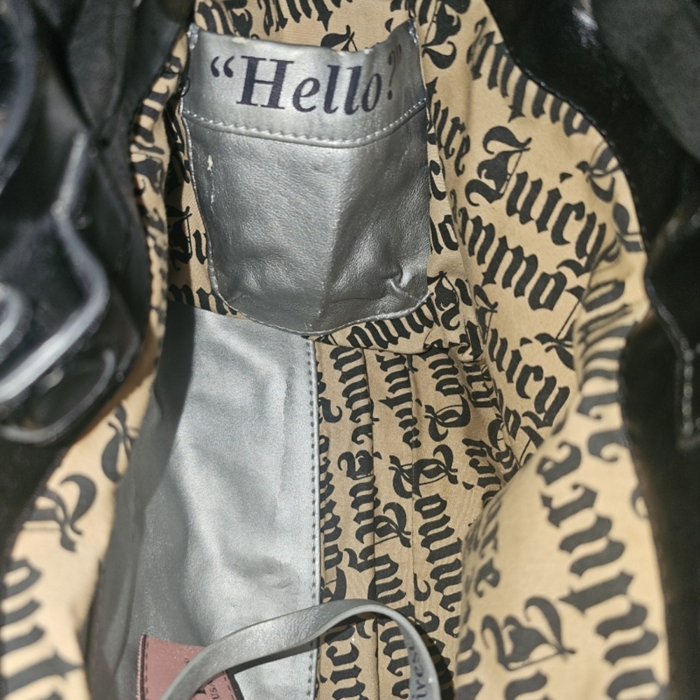 Juicy Couture Black Tote with Embroidered Logo - Picture 3 of 7